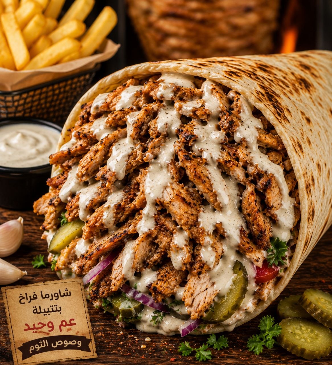 شاورما فراخ متبلة